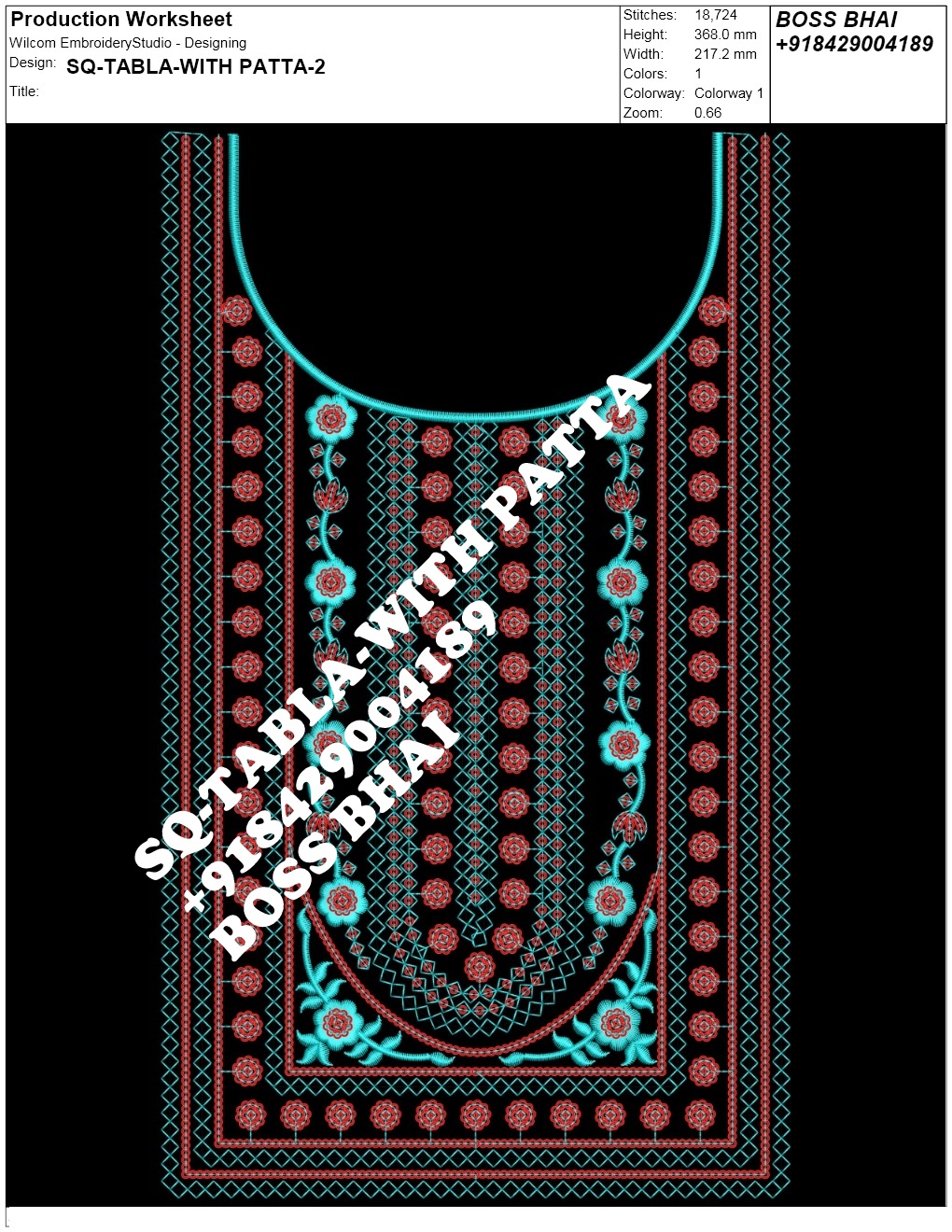 SQ TABLA WITH PATTA 2