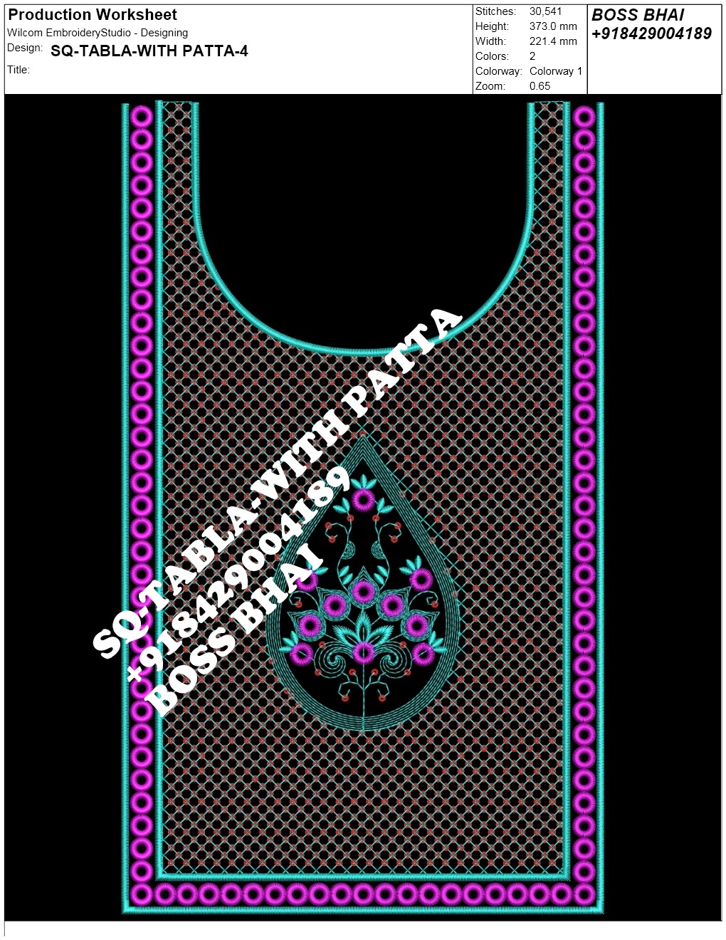 SQ TABLA WITH PATTA 4