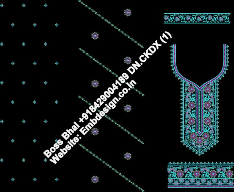 Embroidery-sequance-neck-design