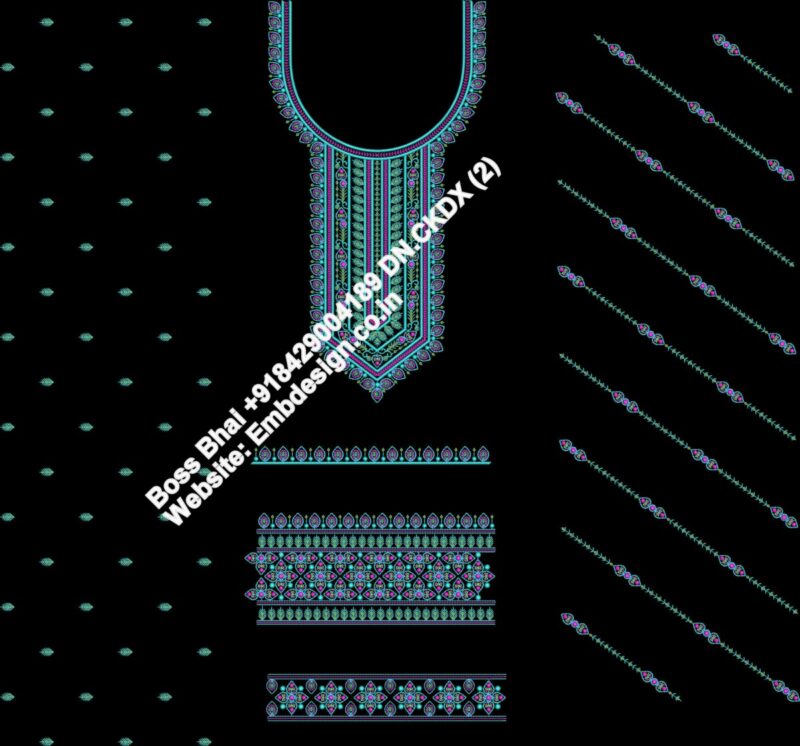 Embroidery-sequance-neck-design