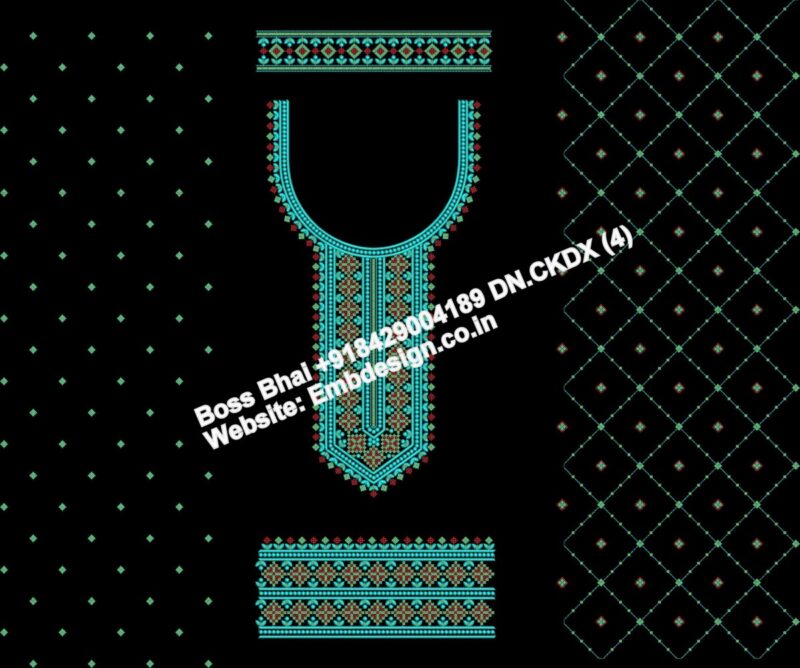 Embroidery-sequance-neck-design