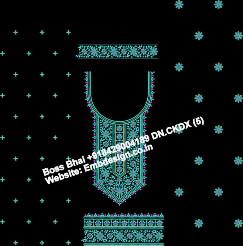 Embroidery-sequance-neck-design